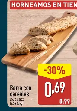ALDI Barra con cereales oferta