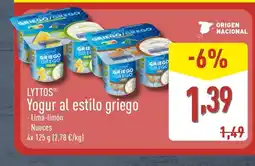 ALDI LYTTOS Yogur al estilo griego oferta