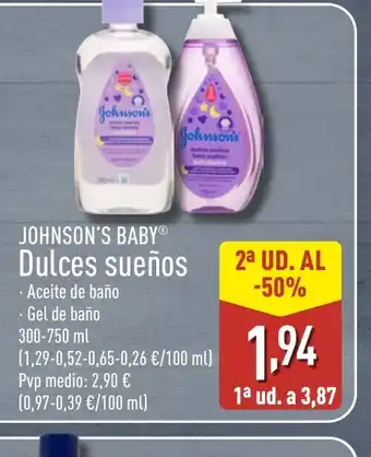 ALDI JOHNSON'S BABY Dulces sueños oferta