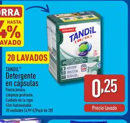 ALDI TANDIL Detergente en cápsulas oferta