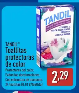 ALDI TANDIL Toallitas protectoras de color oferta