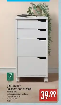ALDI HOME CREATION Cajonera con ruedas oferta