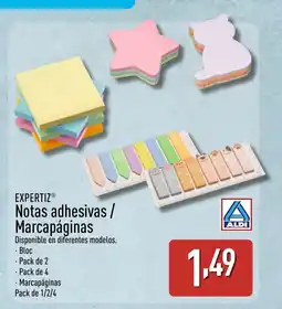 ALDI EXPERTIZ Notas adhesivas / Marcapáginas oferta