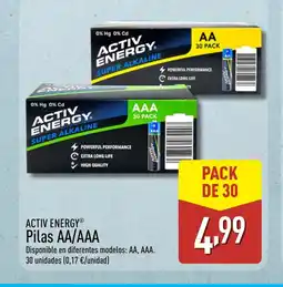 ALDI ACTIV ENERGY Pilas AA/AAA oferta