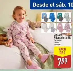 ALDI LILY & DAN Pijama infantil oferta
