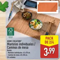 ALDI HOME CREATION Manteles individuales/ Caminos de mesa oferta