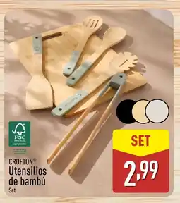 ALDI CROFTON Utensilios de bambú oferta