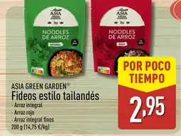 ALDI ASIA GREEN GARDEN Fideos estilo tailandés oferta