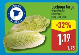 ALDI Lechuga larga oferta