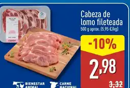 ALDI Cabeza de lomo fileteada oferta