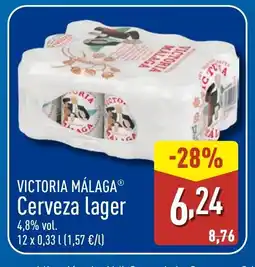 ALDI VICTORIA MÁLAGA Cerveza lager oferta