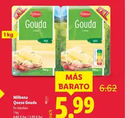 Lidl MILBONA Queso Gouda oferta