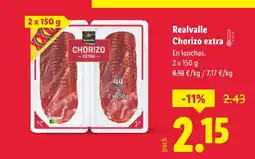 Lidl REALVALLE Chorizo extra oferta