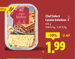 Lidl CHEF SELECT Lasaña boloñesa oferta
