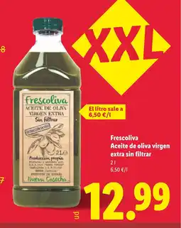 Lidl FRESCOLIVA Aceite de oliva virgen extra sin filtrar oferta
