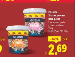 Lidl COSHIDA Snacks en vaso para gatos oferta