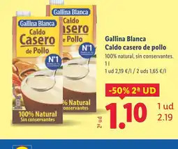 Lidl GALLINA BLANCA Caldo casero de pollo oferta
