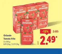 Lidl ORLANDO Tomate frito oferta