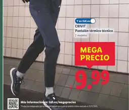 Lidl CRIVIT Pantalón térmico técnico oferta