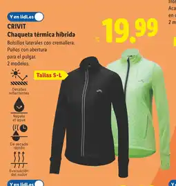 Lidl CRIVIT Chaqueta térmica híbrida oferta