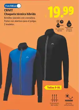 Lidl CRIVIT Chaqueta térmica híbrida oferta