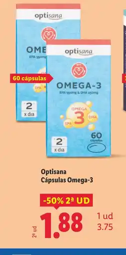 Lidl OPTISANA Cápsulas Omega-3 oferta