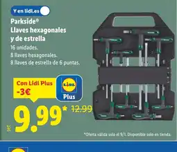 Lidl PARKSIDE Llaves hexagonales y de estrella oferta