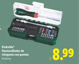 Lidl PARKSIDE Destornillador de trinquete con puntas oferta