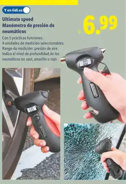 Lidl ULTIMATE SPEED Manómetro de presión de neumáticos oferta