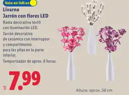 Lidl LIVARNO Jarrón con flores LED oferta
