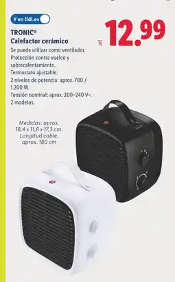 Lidl TRONIC Calefactor cerámico oferta