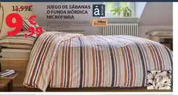 Alcampo Juego de sábanas o funda nórdica microfibra oferta