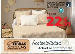 Alcampo Juego de sábanas o funda nórdica sostenible oferta