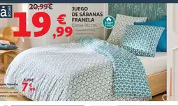 Alcampo Juego de sábanas franela oferta