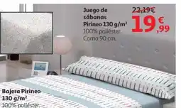 Alcampo Juego de sábanas Pirineo oferta