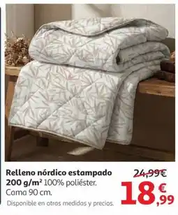 Alcampo Relleno nórdico estampado oferta