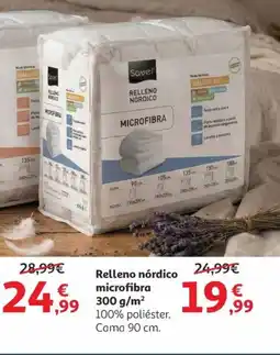 Alcampo Relleno nórdico microfibra oferta