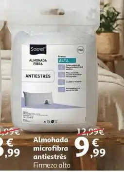 Alcampo Almohada microfibra antiestrés oferta