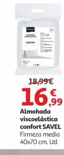 Alcampo SAVEL Almohada viscoelástica confort oferta