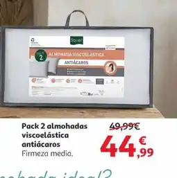 Alcampo Pack 2 almohadas viscoelástica oferta