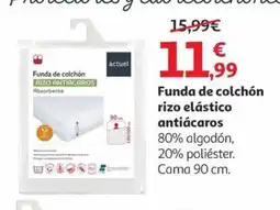 Alcampo Funda de colchón rizo elástico antiácaros oferta