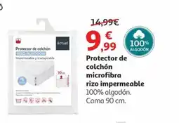 Alcampo Protector de colchón microfibra rizo impermeable oferta