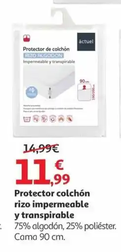 Alcampo Protector colchón punto liso impermeable y transpirable oferta