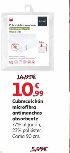 Alcampo Cubrecolchón microfibra antimanchas absorbente oferta