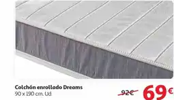 Alcampo Colchón enrollado Dreams oferta
