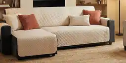 Alcampo Cubre sofá acolchado reversible microfibra oferta