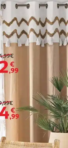 Alcampo Visillo con anillas estampado oferta