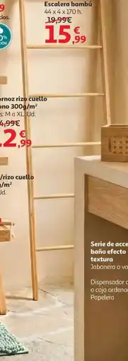 Alcampo Escalera bambú oferta