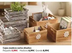 Alcampo Cajas madera varios diseños oferta
