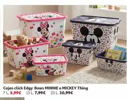Alcampo MINNIE O MICKEY Thin Cajas click Edgy Bows Thing oferta